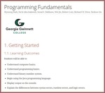 Programming Fundamentals by Hyesung Park, Wei Jin, Na'el Abu-Halaweh, Tacksoo Im, Sonal Dekhane, Richard Price, and Robert Lutz
